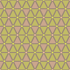 Abstract seamless pattern of dots and circles