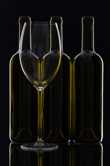 Three different bottles of wine