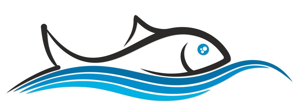 Logo fish with a wave.