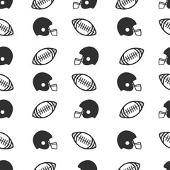 vector football pattern. Pattern ball and helmet