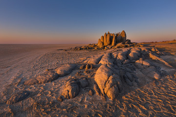 Rocks on the Makgadigadi Pan