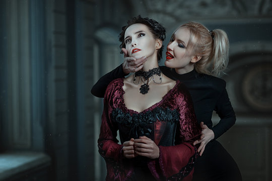 Woman vampire bites.