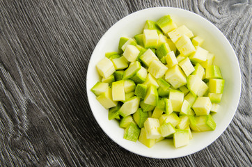Zucchini, cut into cubes