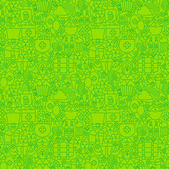Thin Irish Line Saint Patrick Day Seamless Green Pattern