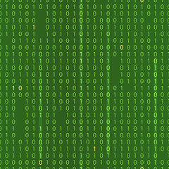 Stream of binary code. EPS 10 seamless green background - 102762948