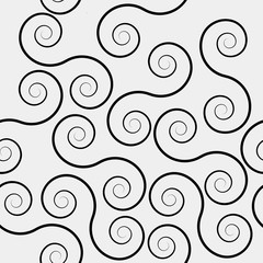 Geometric simple black and white minimalistic pattern, curved lines. Can be used as wallpaper, background or texture.