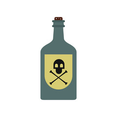 Poison bottle flat icon 