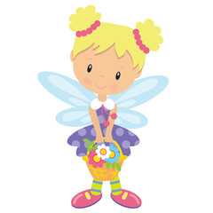 Garden fairy vector illustration

