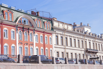 Obraz premium Russia, Saint-Petersburg, embankment of the river Neva
