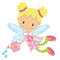 Garden fairy vector illustration
