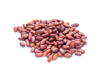 Red beans isolated on the white.