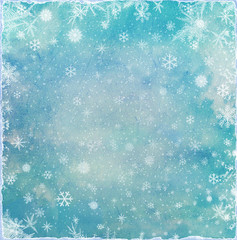 Abstract Christmas background with snowflakes