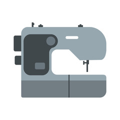Modern sewing machine flat icon