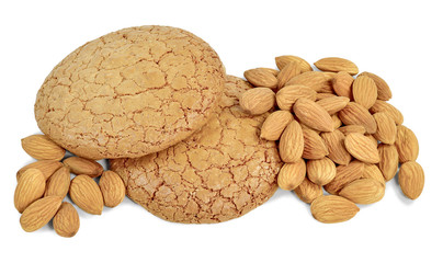 round cookies with almonds