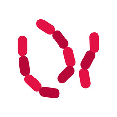 Rod-shaped virus flat icon