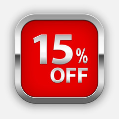 15% off plate in silver frame