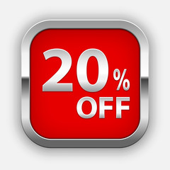 20% off plate in silver frame
