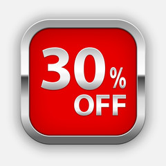 30% off plate in silver frame