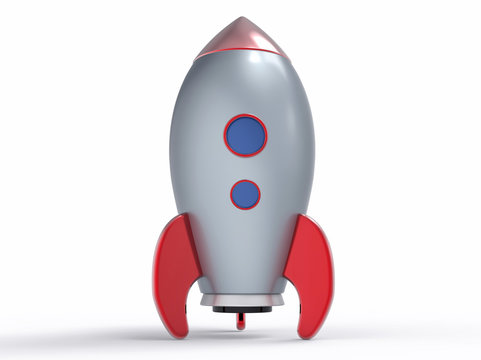 Isolated 3D Metallic Rocket