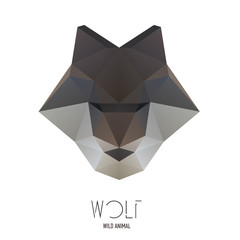 Polygonal Style Illustration Wolf
