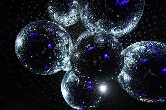 Disco balls in dark 