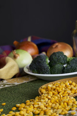 handful of yellow peas