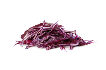 Red cabbage isolated on a white