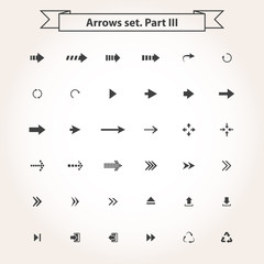 Vector Big black set arrows icons ,sign,symbol