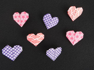 Origami hearts