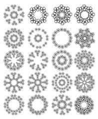 Set of design elements (round shape)