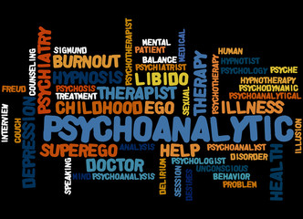 Psychoanalytic, word cloud concept 8