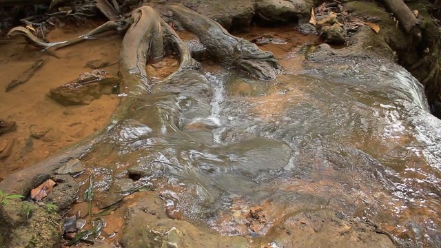 Stream waterfall close up ,PA CHAREON WATERFALL NATIONAL PARK in Thailand. Full HD