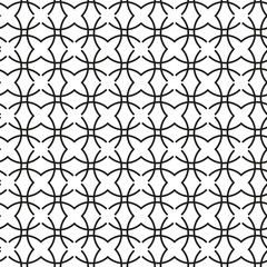 Geometric ornament with fine elements. Seamless pattern for wallpapers and backgrounds. Black and white colors