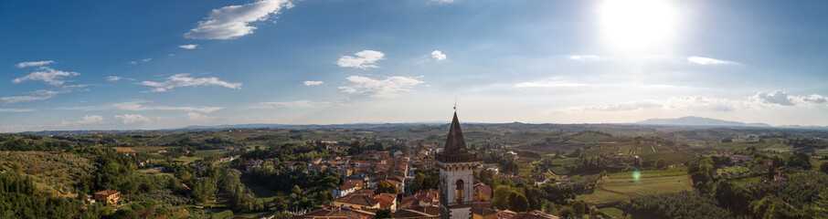 Fototapeta na wymiar Panoramic Conti Guidi Castle View