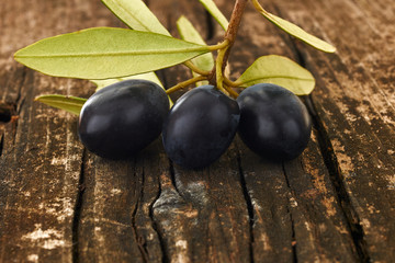 three black olives