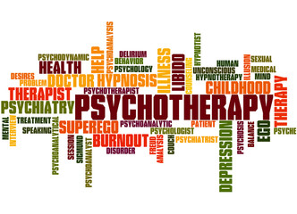 Psychotherapy, word cloud concept 7