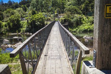 Fototapeta na wymiar Hängebrücke Coromandel Neuseeland