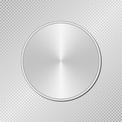 round banner on textured background