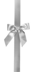 Ribbon with bow, isolated on white