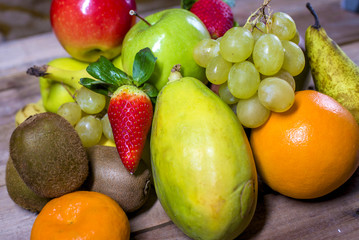 Naklejka na ściany i meble Mixed fresh fruits