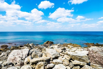 Sea, coast, rock, seascape. Okinawa, Japan, Asia.