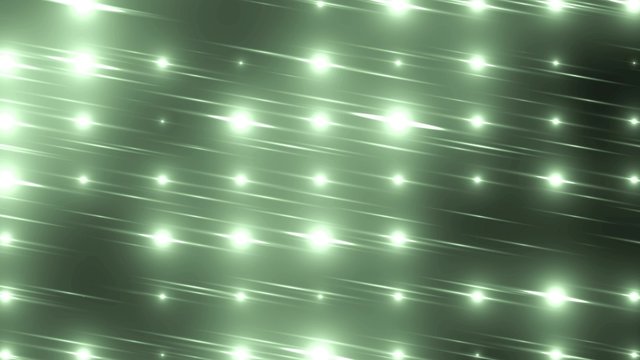 Floodlights green disco background. Abstract motion background, shining lights, energy waves.