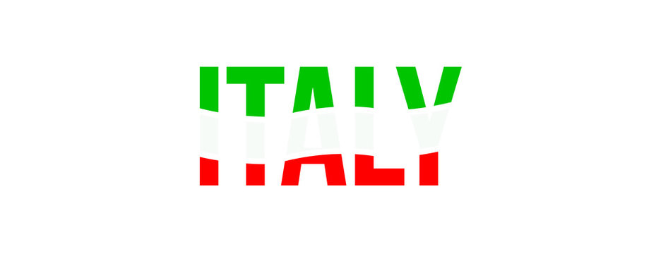 Italy flag typo logo