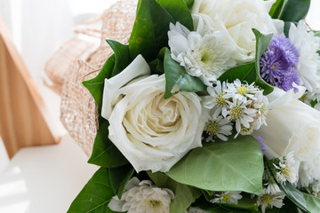 Bouquet of white roses