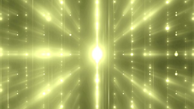 Floodlights gold disco background. Abstract motion background, shining lights, energy waves.