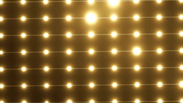 Floodlights gold disco background. Abstract motion background, shining lights, energy waves.