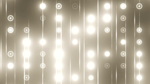 Floodlights gold disco background. Abstract motion background, shining lights, energy waves.