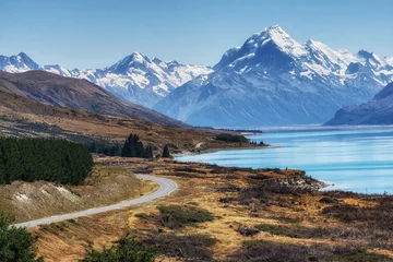 Peel and stick wall murals New Zealand mount cook