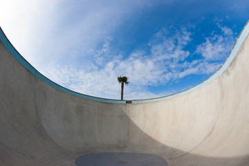 Skatepark and sky