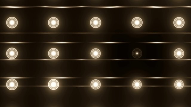 Floodlights gold disco background. Abstract motion background, shining lights, energy waves.